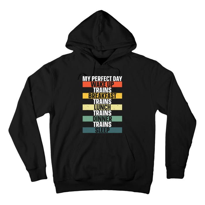 Funny Train Art For Railroad Vehicle Train Lover Tall Hoodie