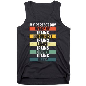 Funny Train Art For Railroad Vehicle Train Lover Tank Top