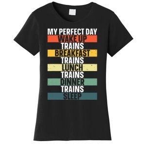 Funny Train Art For Railroad Vehicle Train Lover Women's T-Shirt