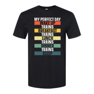 Funny Train Art For Railroad Vehicle Train Lover Softstyle CVC T-Shirt