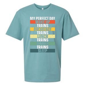 Funny Train Art For Railroad Vehicle Train Lover Sueded Cloud Jersey T-Shirt