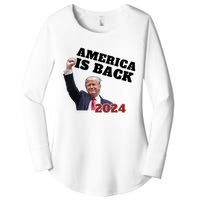 Funny Trump America Is Back 2024 Winner Made Liberals Cry Women's Perfect Tri Tunic Long Sleeve Shirt