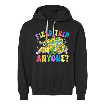 Field Trip Anyone Field Day Let The Games Begin School Bus Garment-Dyed Fleece Hoodie