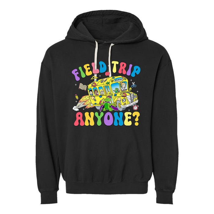 Field Trip Anyone Field Day Let The Games Begin School Bus Garment-Dyed Fleece Hoodie