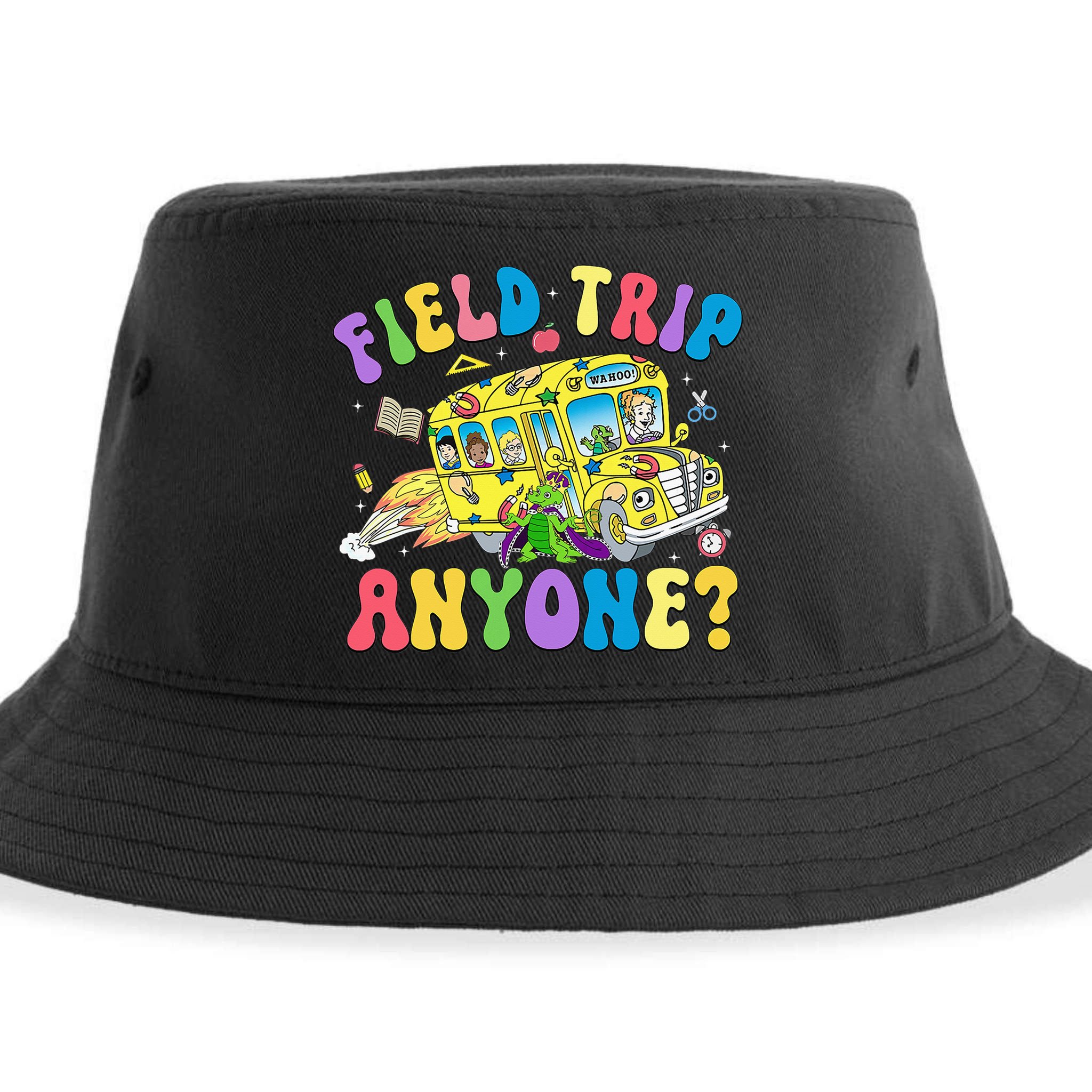 Field Trip Anyone Field Day Let The Games Begin School Bus Sustainable Bucket Hat