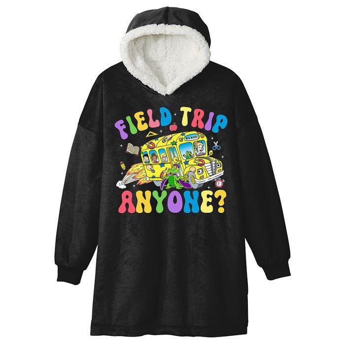 Field Trip Anyone Field Day Let The Games Begin School Bus Hooded Wearable Blanket