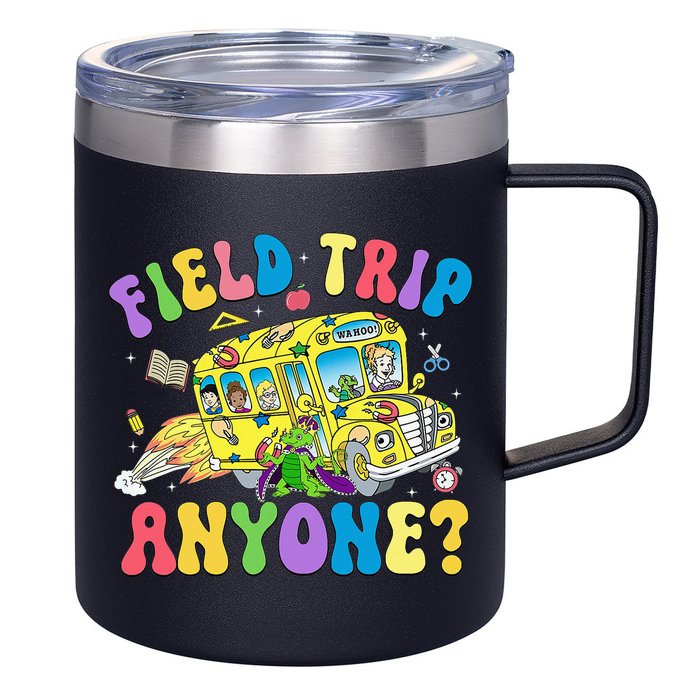 Field Trip Anyone Field Day Let The Games Begin School Bus 12oz Stainless Steel Coffee Mug