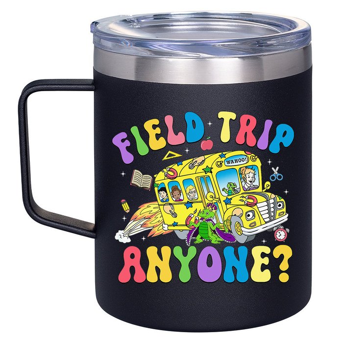 Field Trip Anyone Field Day Let The Games Begin School Bus 12oz Stainless Steel Coffee Mug