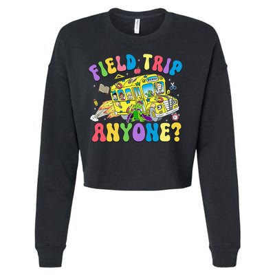 Field Trip Anyone Field Day Let The Games Begin School Bus Cropped Pullover Crew