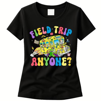 Field Trip Anyone Field Day Let The Games Begin School Bus Womens T-Shirt
