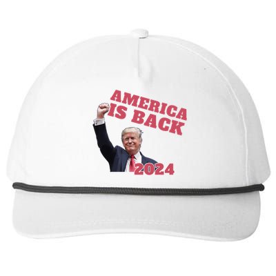 Funny Trump America Is Back 2024 Winner Made Liberals Cry Snapback Five-Panel Rope Hat