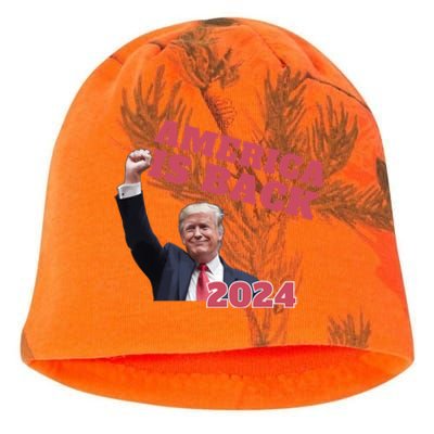 Funny Trump America Is Back 2024 Winner Made Liberals Cry Kati - Camo Knit Beanie