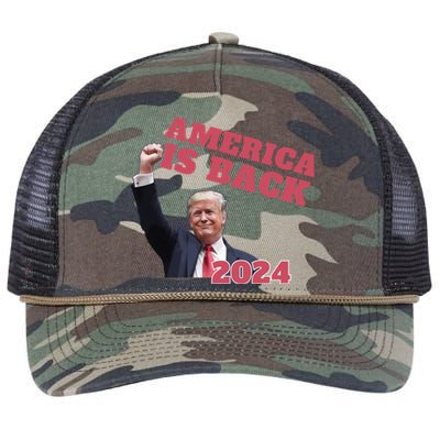 Funny Trump America Is Back 2024 Winner Made Liberals Cry Retro Rope Trucker Hat Cap