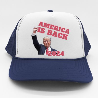 Funny Trump America Is Back 2024 Winner Made Liberals Cry Trucker Hat