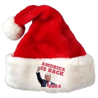 Funny Trump America Is Back 2024 Winner Made Liberals Cry Premium Christmas Santa Hat