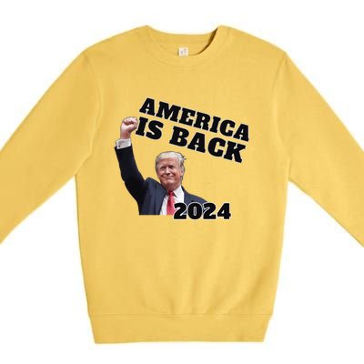 Funny Trump America Is Back 2024 Winner Made Liberals Cry Premium Crewneck Sweatshirt