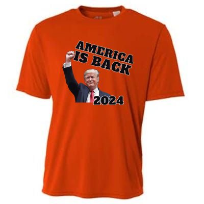 Funny Trump America Is Back 2024 Winner Made Liberals Cry Cooling Performance Crew T-Shirt