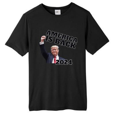 Funny Trump America Is Back 2024 Winner Made Liberals Cry Tall Fusion ChromaSoft Performance T-Shirt