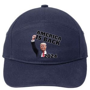 Funny Trump America Is Back 2024 Winner Made Liberals Cry 7-Panel Snapback Hat