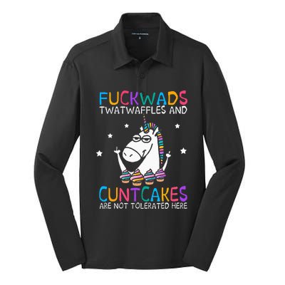 Fuckwads Twatwaffles And Cuntcakes Are Not Tolerated Here Silk Touch Performance Long Sleeve Polo