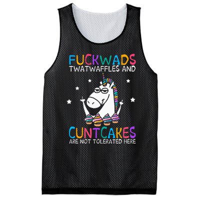 Fuckwads Twatwaffles And Cuntcakes Are Not Tolerated Here Mesh Reversible Basketball Jersey Tank