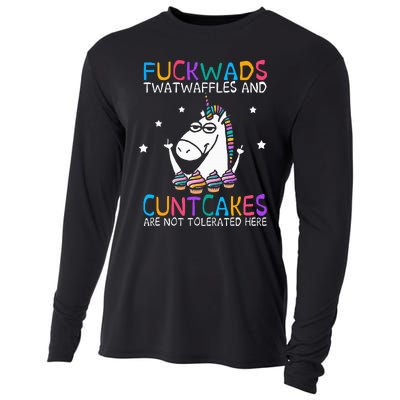 Fuckwads Twatwaffles And Cuntcakes Are Not Tolerated Here Cooling Performance Long Sleeve Crew