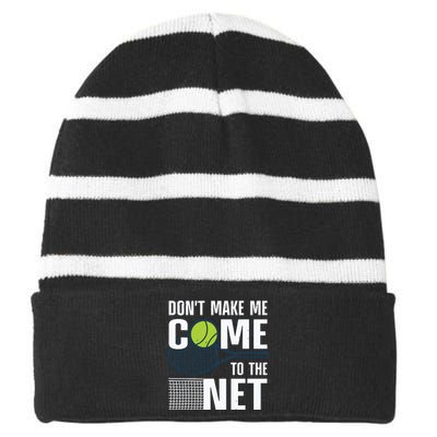 Funny Tennis Art For Teens Tennis Player Lover Striped Beanie with Solid Band