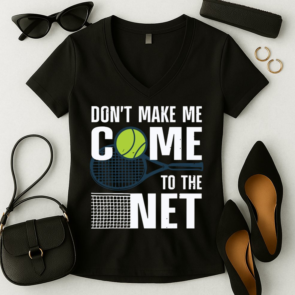 Funny Tennis Art For Teens Tennis Player Lover Women's V-Neck T-Shirt