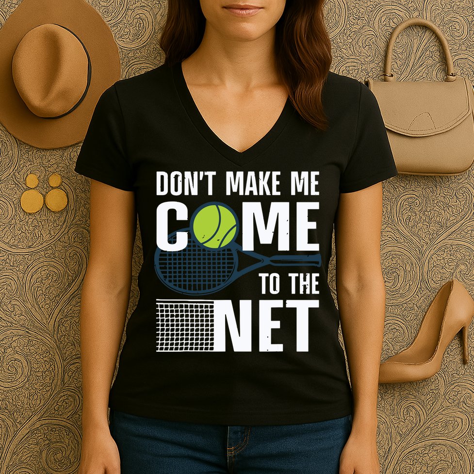 Funny Tennis Art For Teens Tennis Player Lover Women's V-Neck T-Shirt