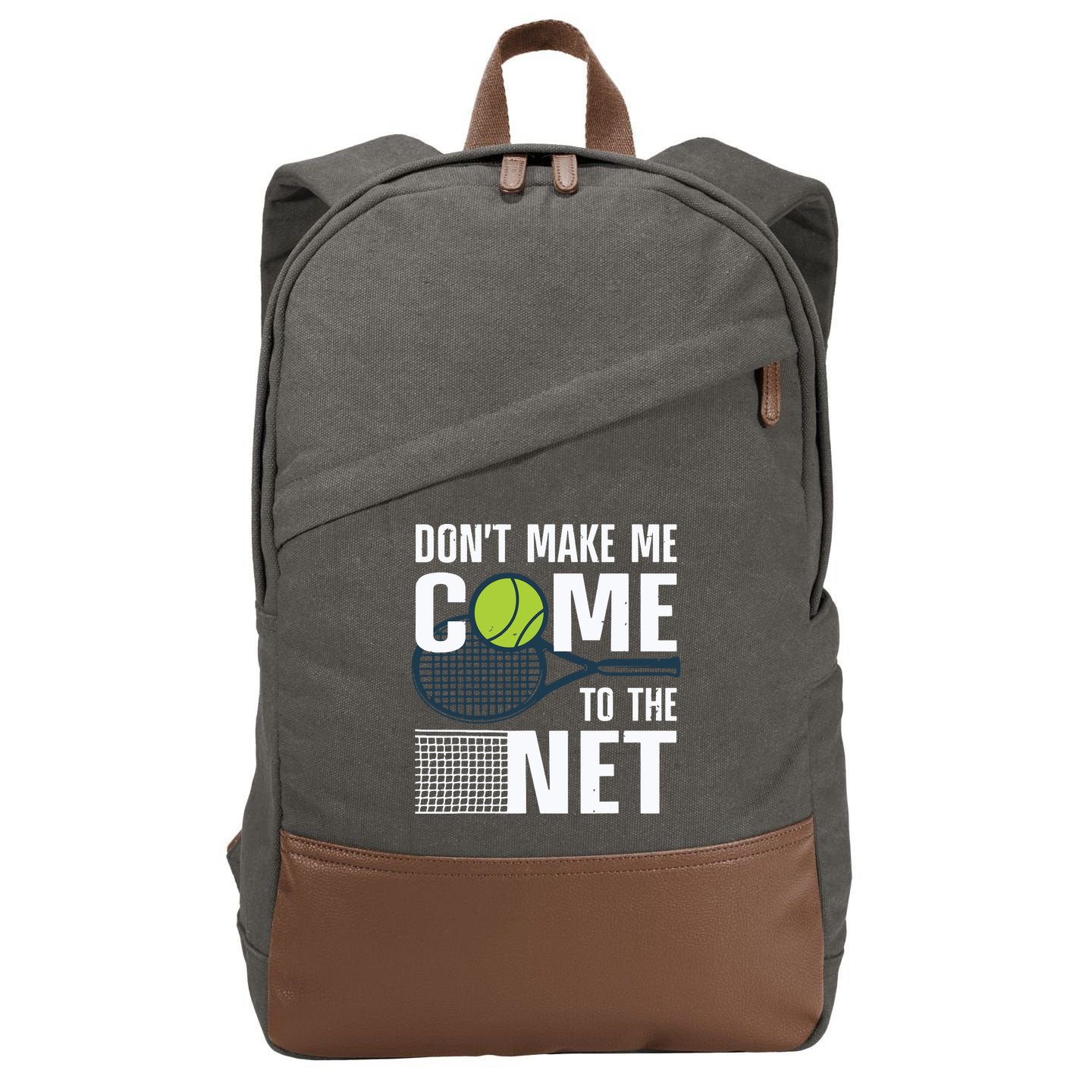 Funny Tennis Art For Teens Tennis Player Lover Cotton Canvas Backpack