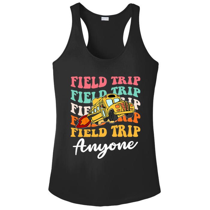 Field Trip Anyone Field Day Teacher Ladies PosiCharge Competitor Racerback Tank