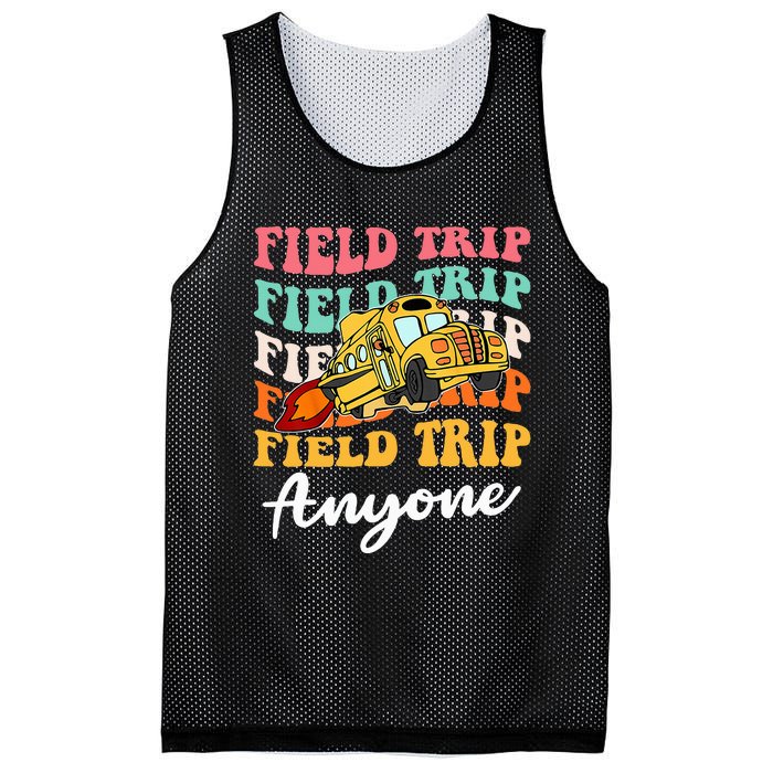 Field Trip Anyone Field Day Teacher Mesh Reversible Basketball Jersey Tank