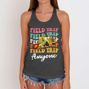 Field Trip Anyone Field Day Teacher Women's Knotted Racerback Tank