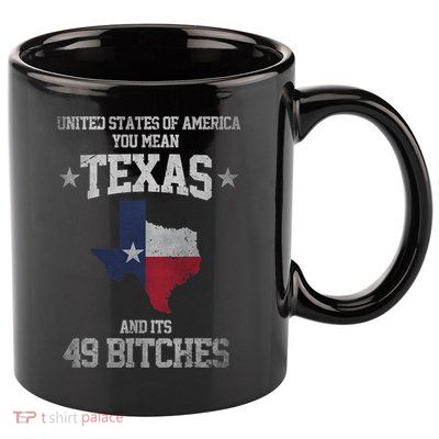Funny Texas And Its 49 States USA Texan Vintage Texas Pride 11oz C Handle Ceramic Mug