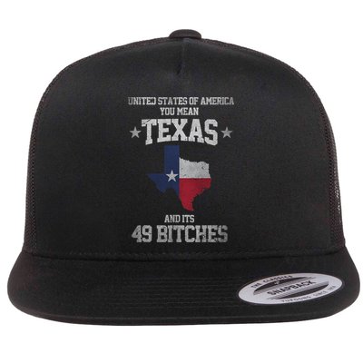 Funny Texas And Its 49 States USA Texan Vintage Texas Pride Flatbill Hat