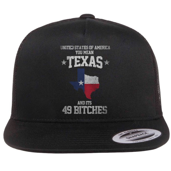 Funny Texas And Its 49 States USA Texan Vintage Texas Pride Flat Bill Trucker Hat