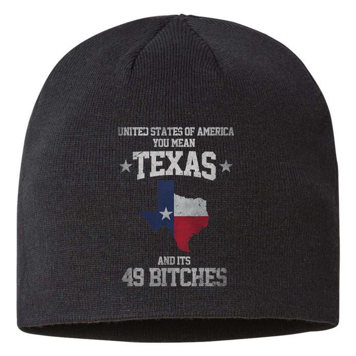 Funny Texas And Its 49 States USA Texan Vintage Texas Pride Sustainable Beanie