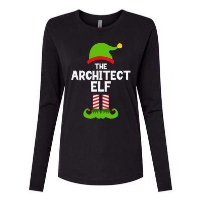 Funny The Architect Elf Christmas Family Pajama Architecture Womens Cotton Relaxed Long Sleeve T-Shirt