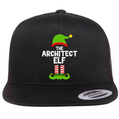 Funny The Architect Elf Christmas Family Pajama Architecture Flat Bill Trucker Hat