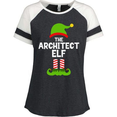 Funny The Architect Elf Christmas Family Pajama Architecture Enza Ladies Jersey Colorblock Tee