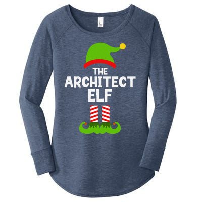 Funny The Architect Elf Christmas Family Pajama Architecture Women's Perfect Tri Tunic Long Sleeve Shirt