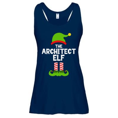 Funny The Architect Elf Christmas Family Pajama Architecture Ladies Essential Flowy Tank