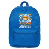 Forever Thankful Always Grateful Abundantly Blessed Gift 16 in Basic Backpack