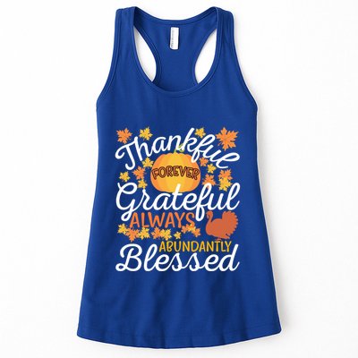 Forever Thankful Always Grateful Abundantly Blessed Gift Womens Tank Top