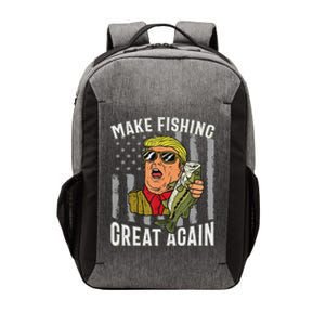 Fisherman Trump American Flag Make Fishing Great Again Vector Backpack