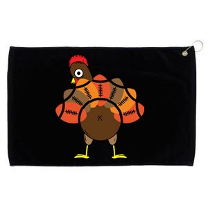 Funny Turkey And Football Thanksgiving Sport Lovers Funny Gift Grommeted Golf Towel