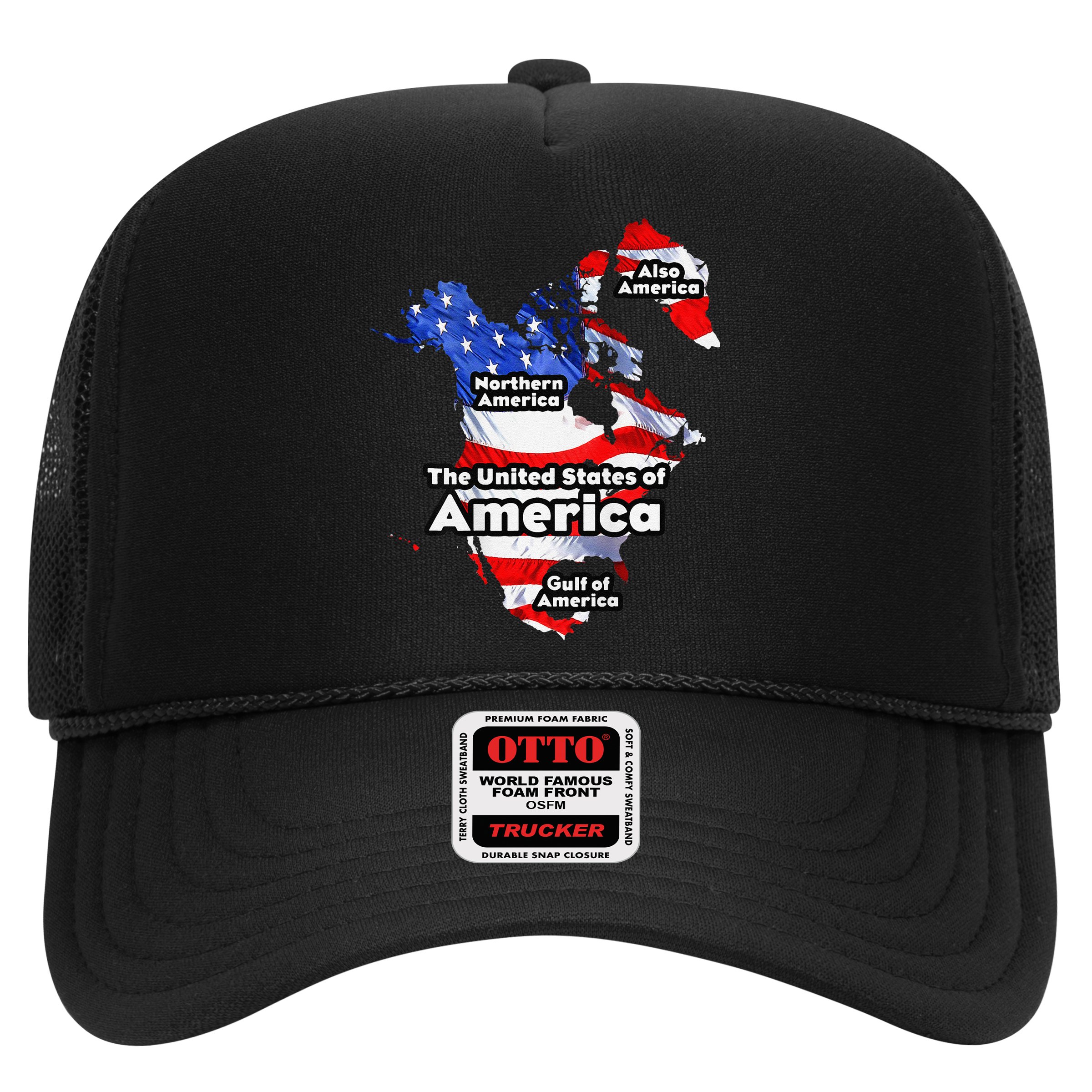 Funny Trump American Flag Canada Greenland Gulf Map On Back Hat