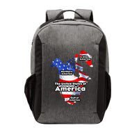Funny Trump American Flag Canada Greenland Gulf Map On Back Vector Backpack