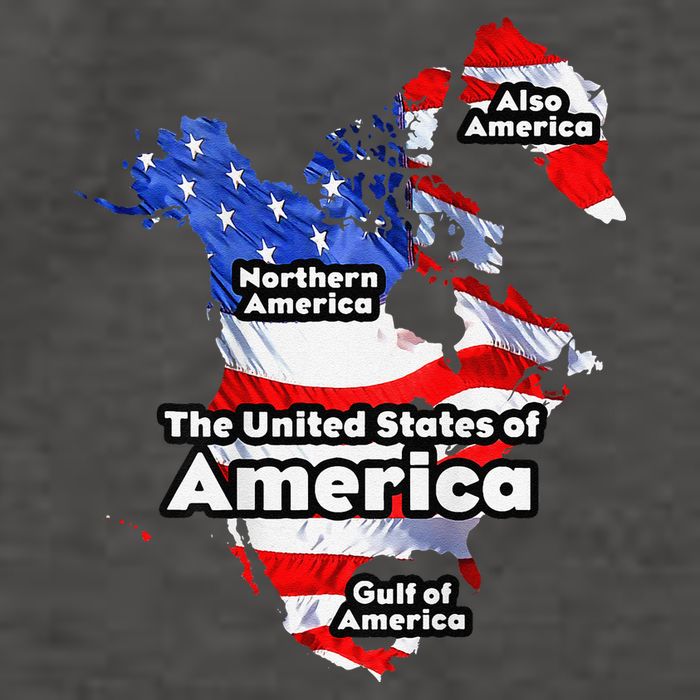 Funny Trump American Flag Canada Greenland Gulf Map On Back Vector Backpack