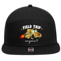 Field Trip Anyone Teacher Field Day Presents 7 Panel Mesh Trucker Snapback Hat
